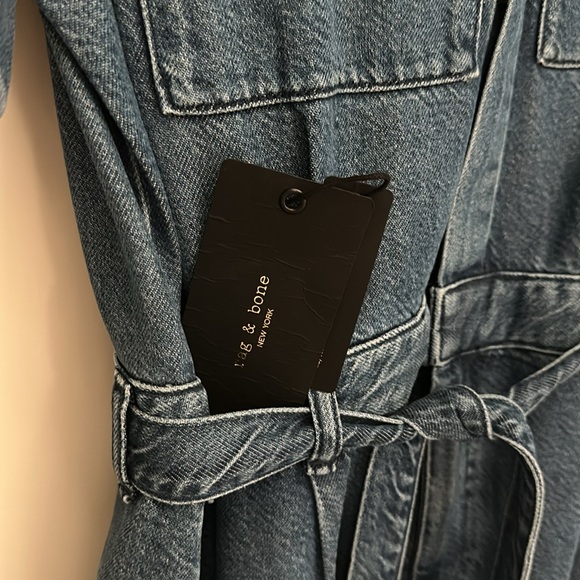 rag & bone featherweight denim romper. Medium - Picture 2 of 8